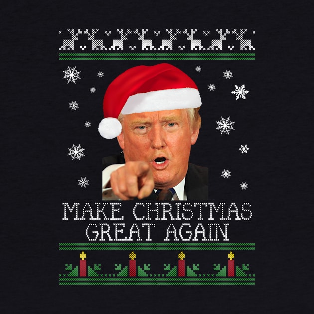 Make Christmas Great Again Donald Trump Knit Pattern by Rebus28